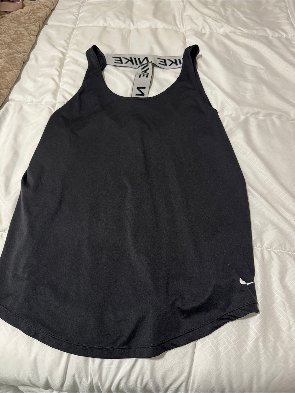 Nike Black Racerback Tank with Branded Straps